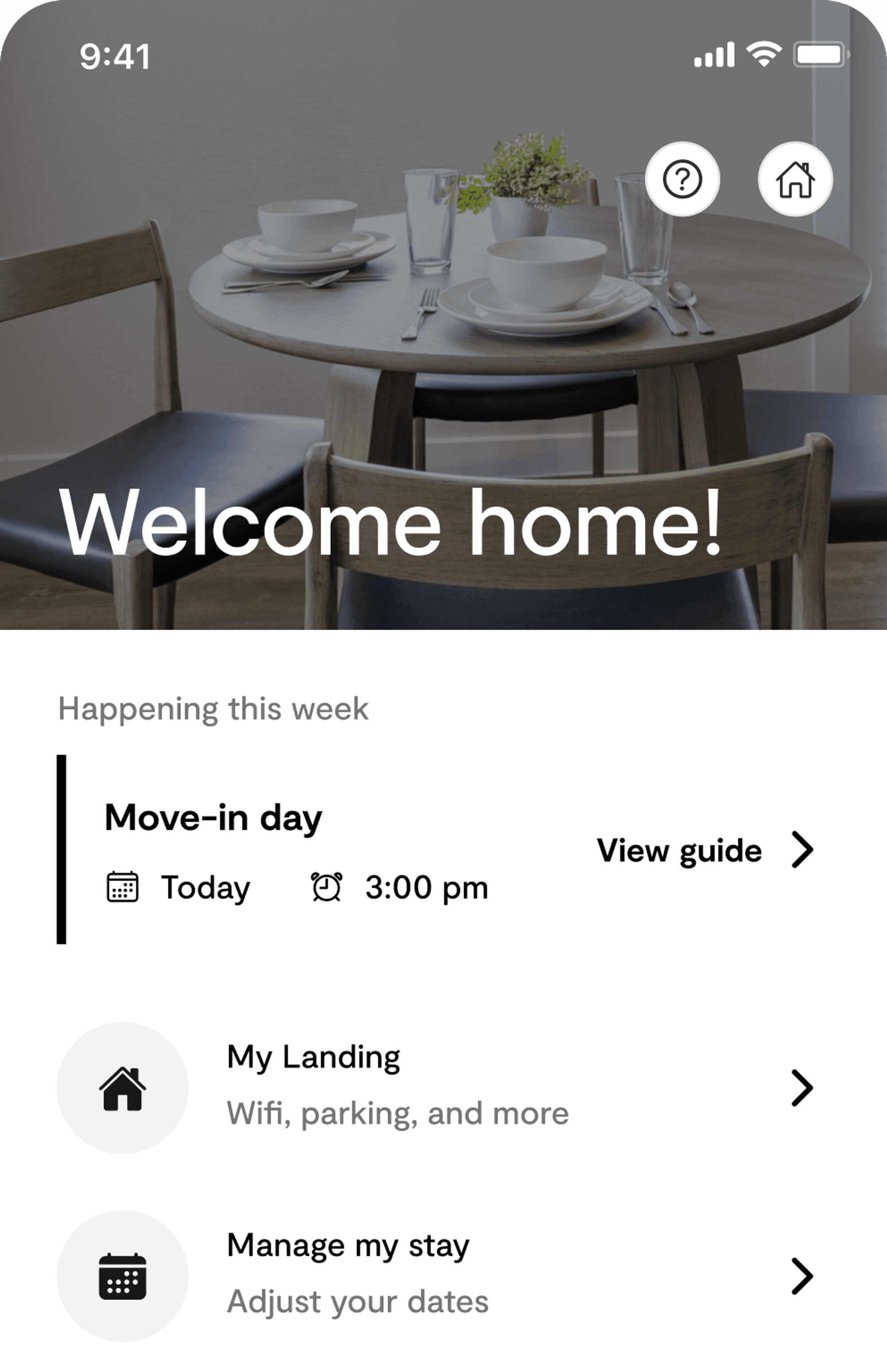 mobile landing app