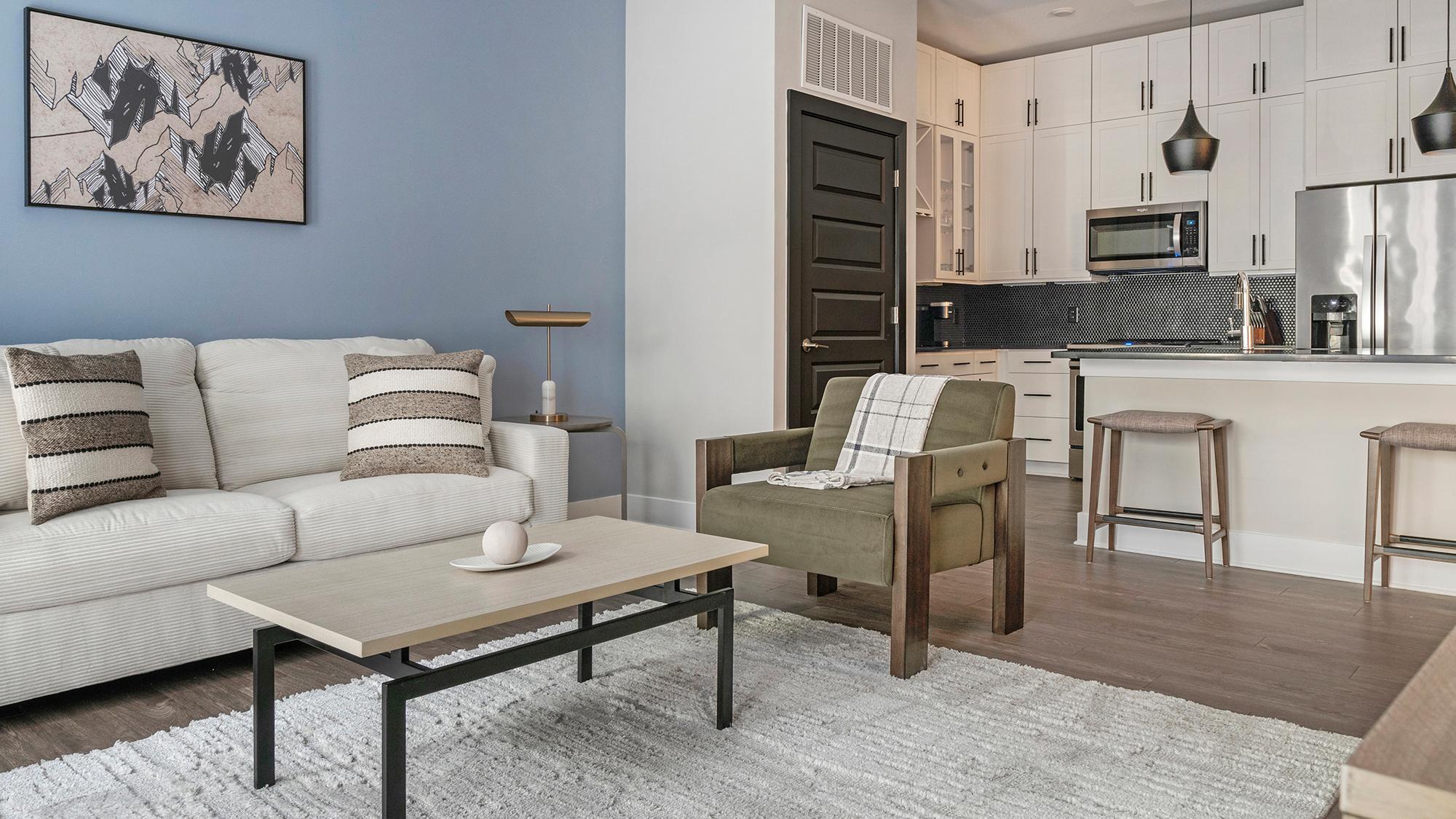 a furnished Landing apartment