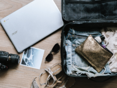 Digital Nomad packs suitcase