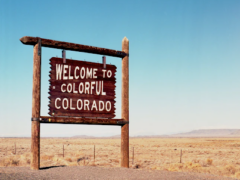 Welcome sign for Colorado