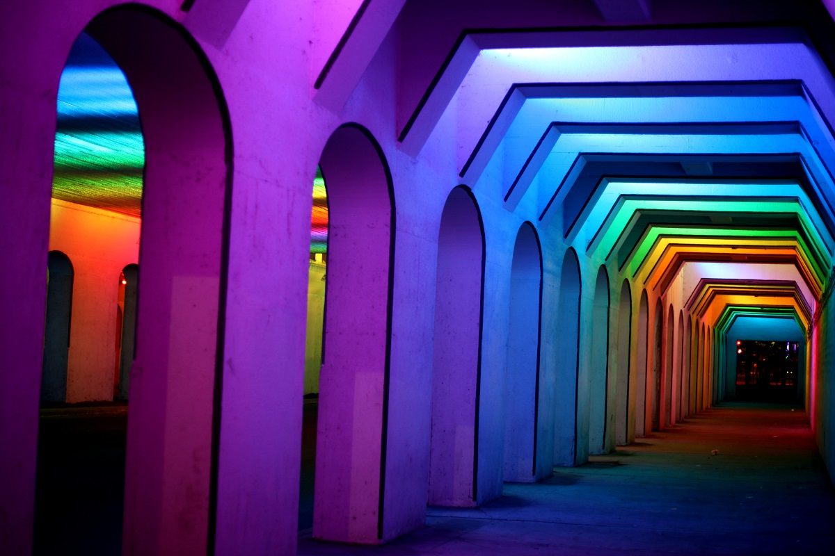 The Rainbow Light Tunnel is one of the best things to do in Birmingham, Alabama