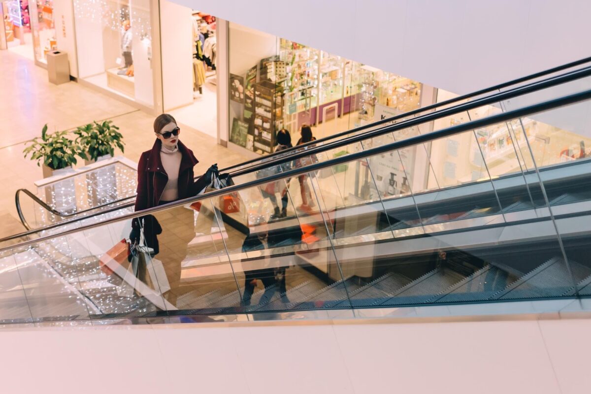 Shopping in a mall in Austin, Texas