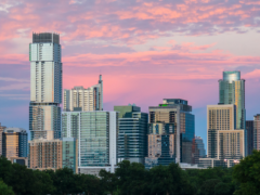 Austin, Texas, skyline at sunset