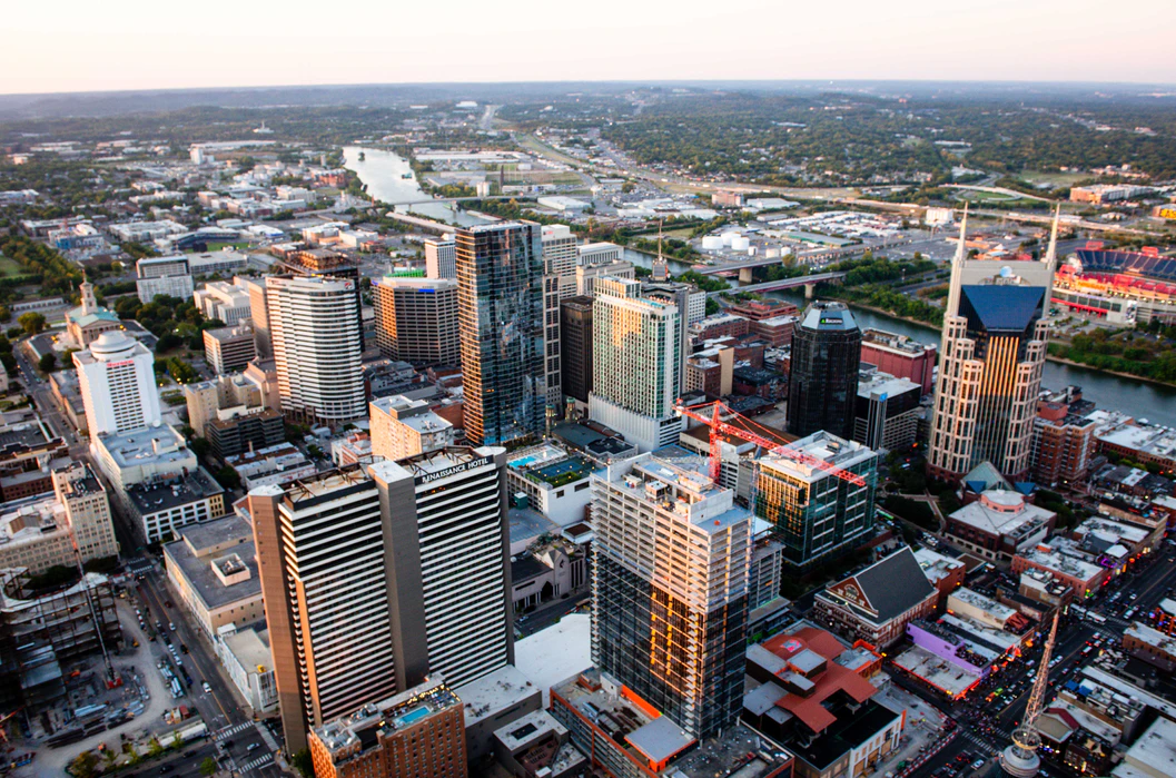 Skyline view of Nashville, TN.