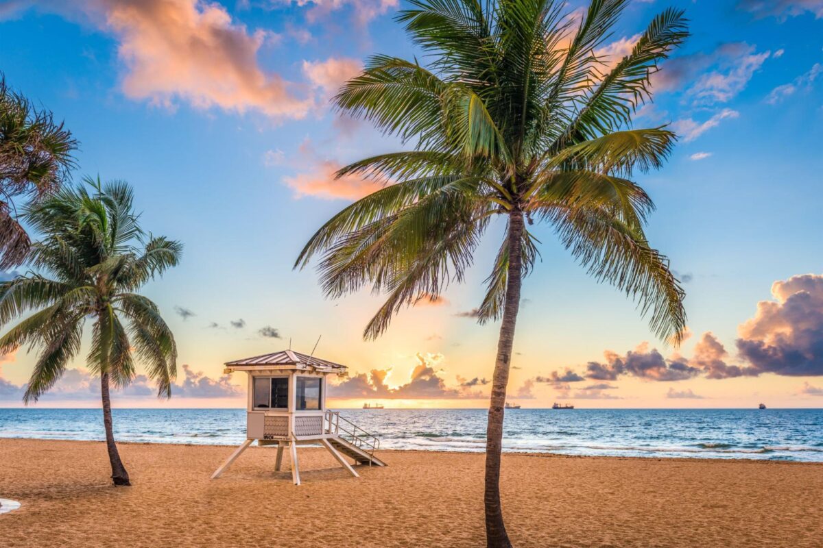 Beautiful beach in Fort Lauderdale, Florida.