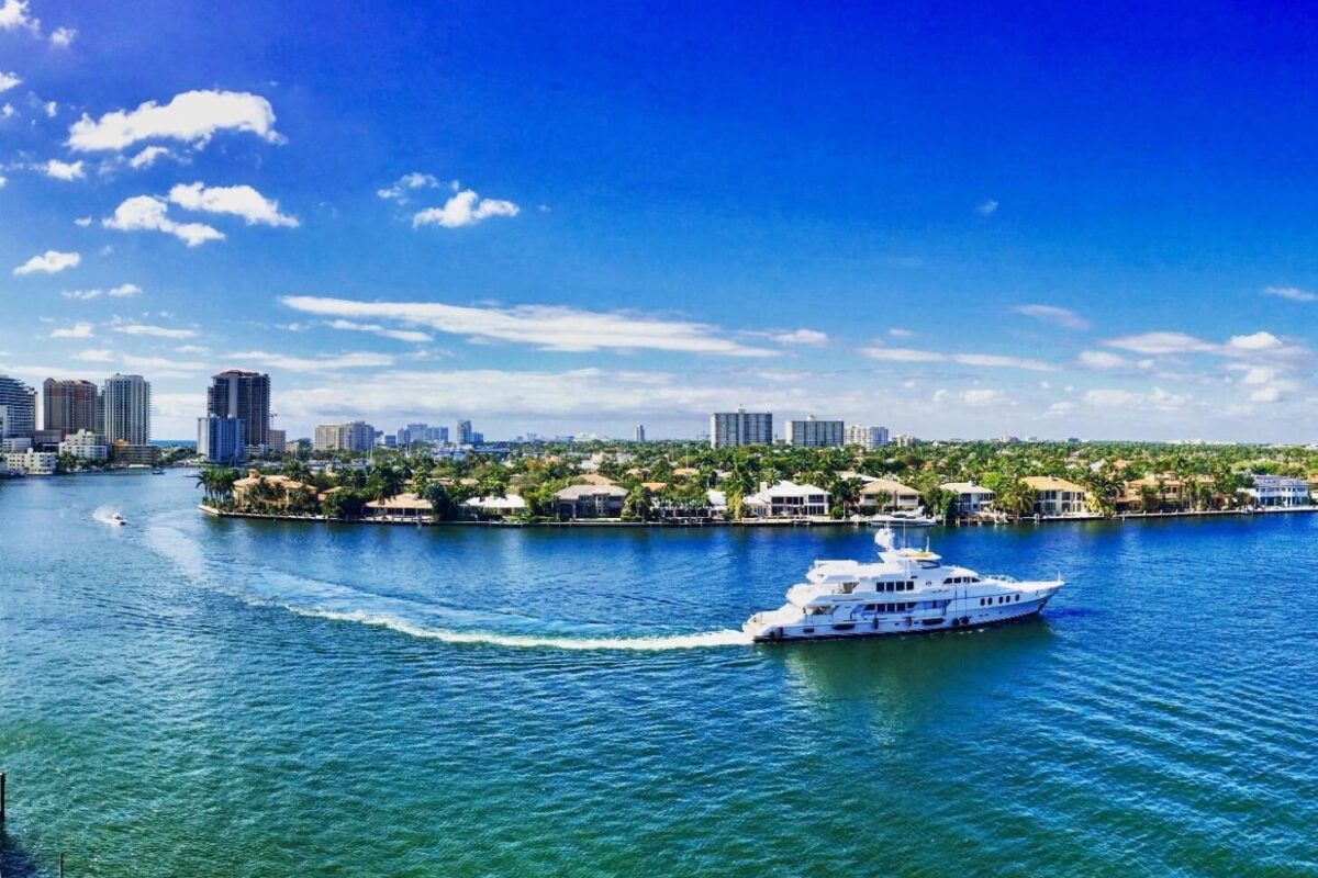 View of the water in Fort Lauderdale, Florida
