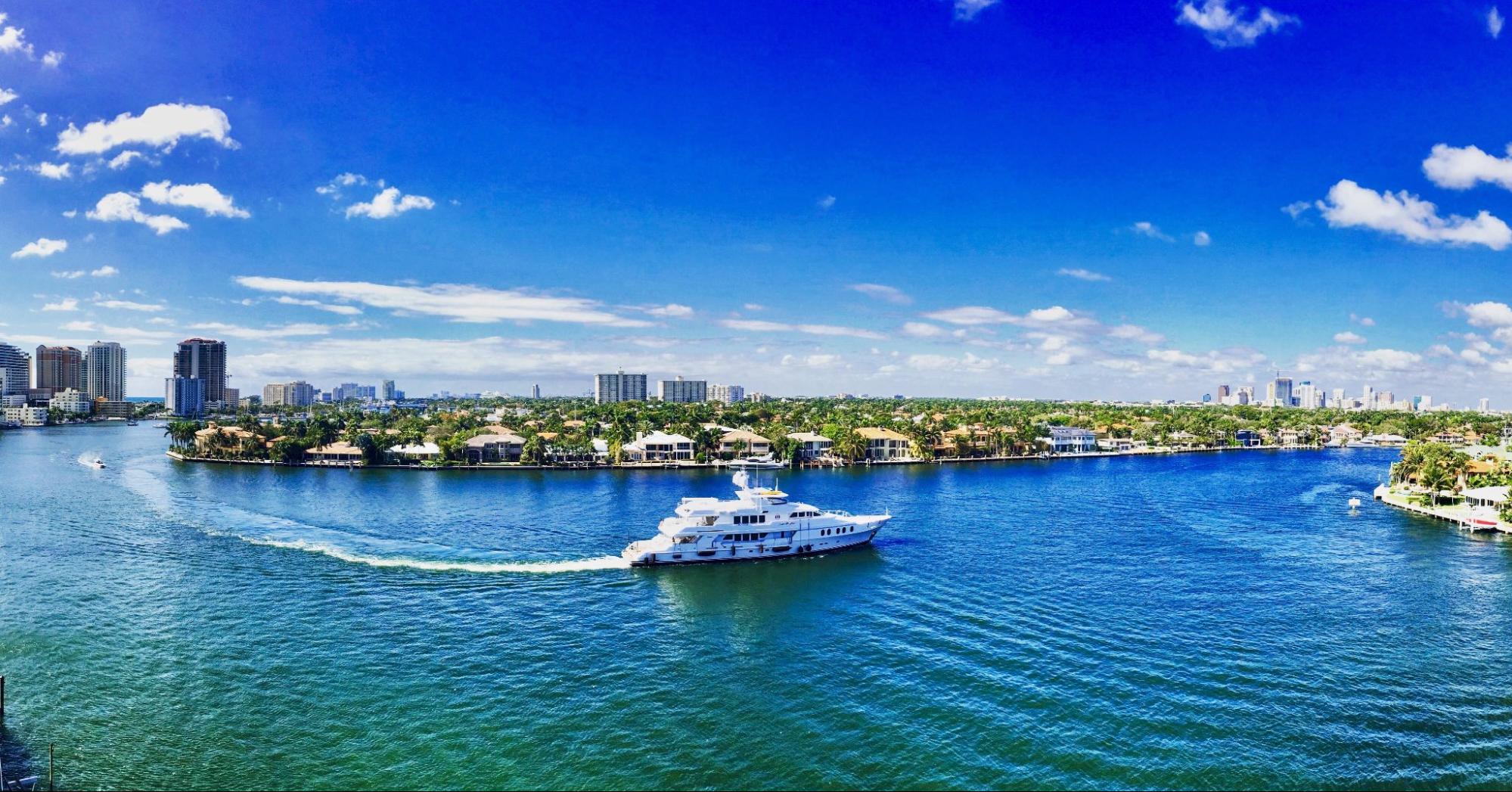 View of the water in Fort Lauderdale, Florida