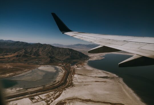 View of Salt Lake City from a plane
