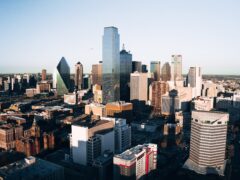 Skyline view of Dallas, Texas.