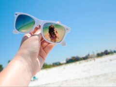 Sunglasses on the beach in Florida