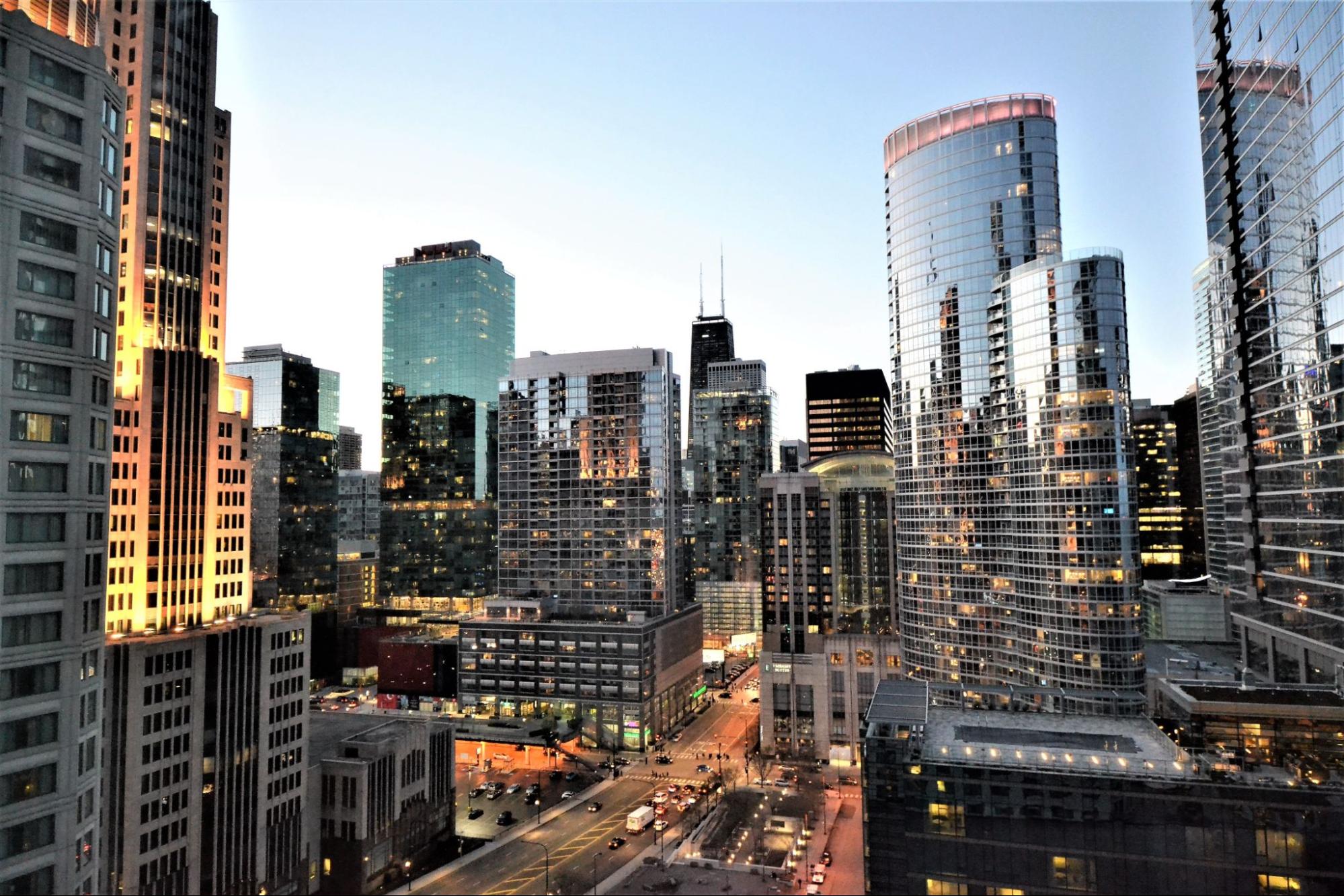 Skyline view of Downtown Chicago