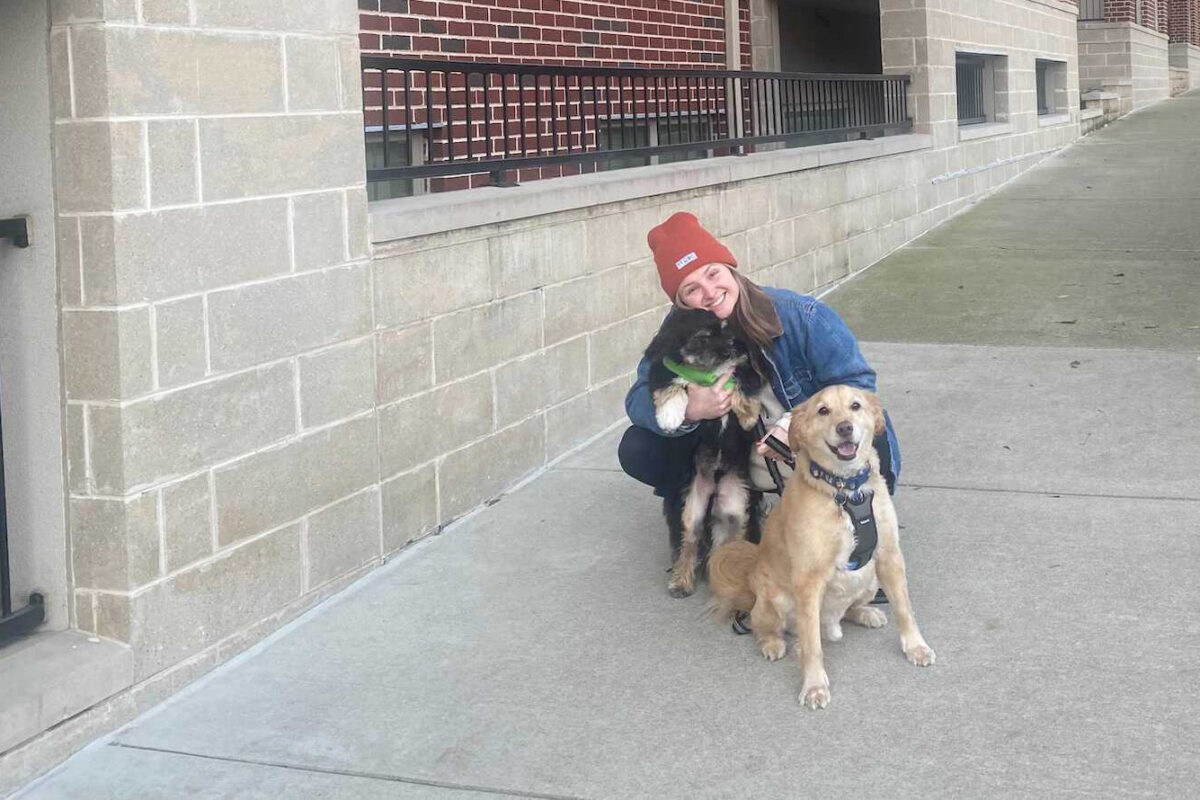 Savannah Hayes and her dogs in Nashville, Tennessee.