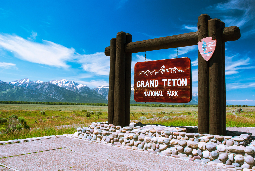 Entry to the Grand Teton National Park, Wyoming