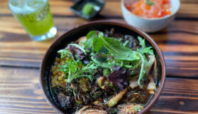Vegetable ramen soup at one of the best vegetarian restaurants in Austin.