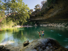 Hamilton Pool, one of Austin's beautiful swimming holes.