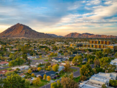 Sunset over Scottsdale, Arizona, a city with the best weather in the U.S.