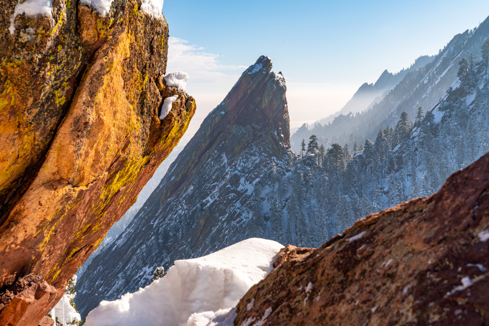 Winter in the Flatirons of Boulder, Colorado