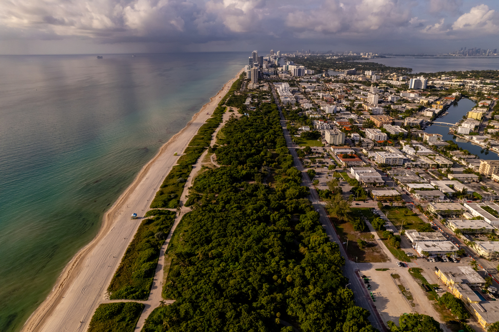Aerial photo of the North Beach Oceanside Park Miami FL USA Aerial photo of the North Beach Oceanside Park Miami FL USA