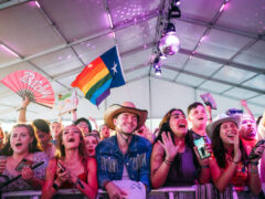 Front-row fans at Austin City Limits, one of the best music festivals in Austin, Texas.