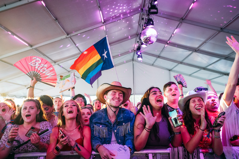 Front-row fans at Austin City Limits, one of the best music festivals in Austin, Texas.