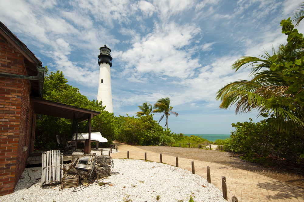 Cape Florida Lighthouse in Bill Baggs State Park in Key Biscayne Florida Cape Florida Lighthouse in Bill Baggs State Park in Key Biscayne Florida