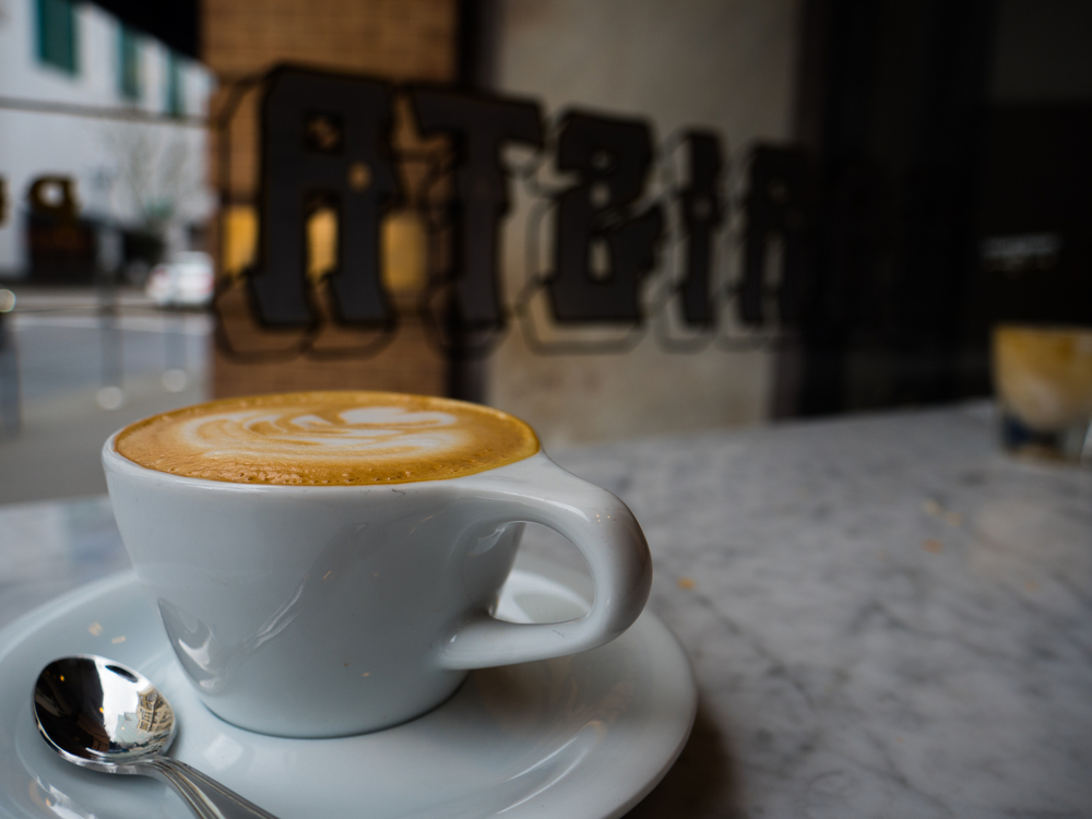 Coffee from Barista in downtown Portland Oregon