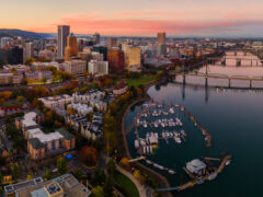 Downtown Portland and the Willamette River