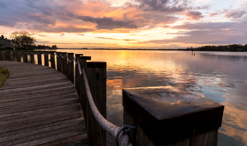 A stroll along the boardwalk on Lake Norman, located very close to Charlotte, North Carolina. 