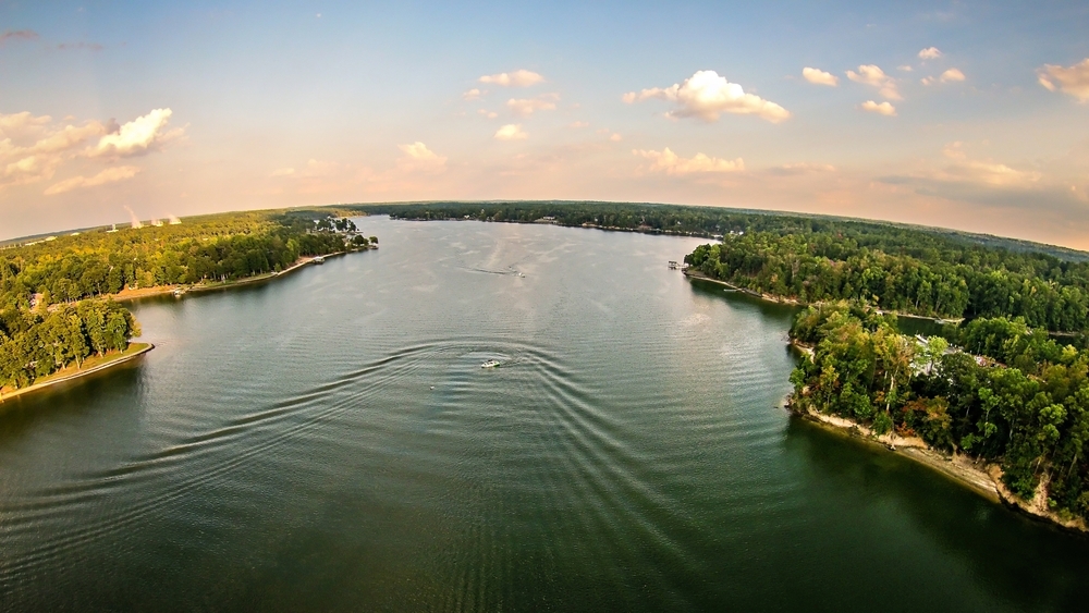 aerial over lake wylie south carolina