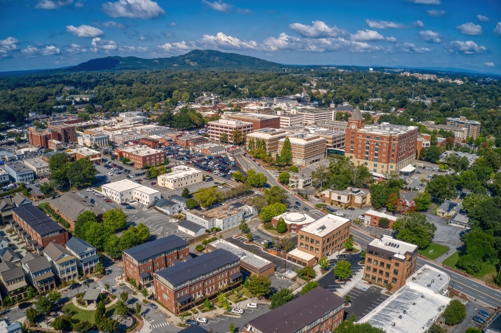 Aerial View of the Atlanta Suburb of Marietta, Georgia