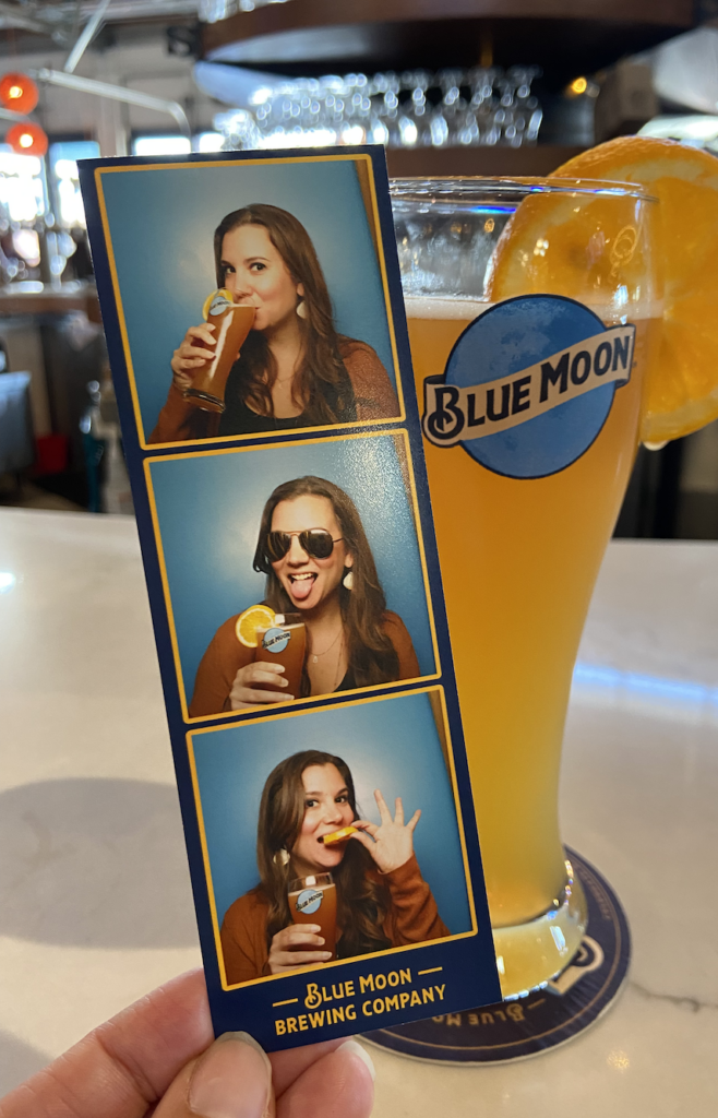 Landing member Jess Goudreault at Blue Moon, one of the best breweries in Denver.