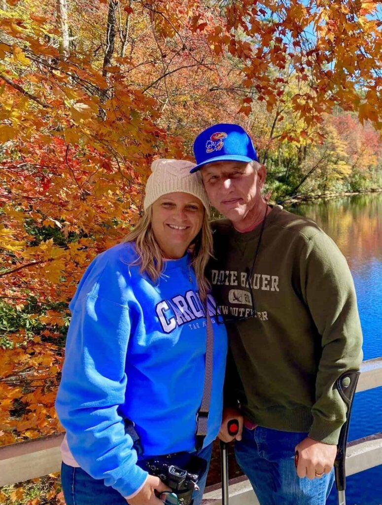 Landing member Sherri Hurn and her husband exploring the Blue Ridge Parkway in North Carolina.