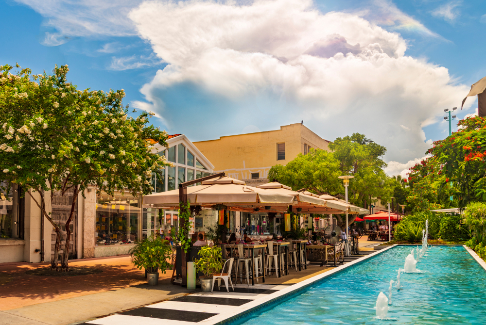 Lincoln Road shopping district in Miami Beach