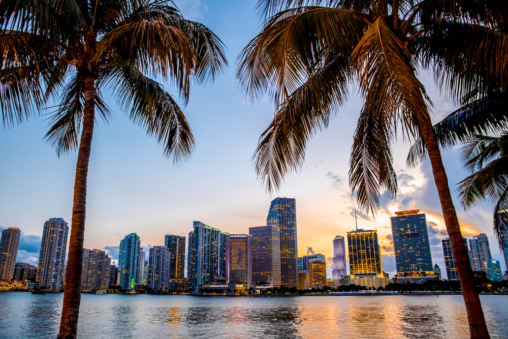 The Miami skyline and waterfront.
