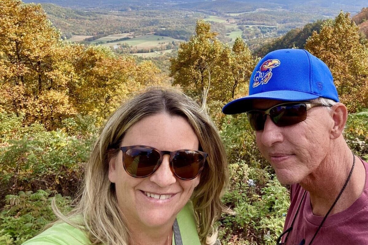 Landing member Sherri Hurn and her husband exploring the Blue Ridge Parkway in North Carolina.