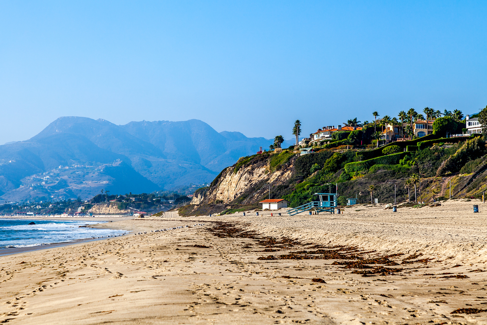 Beach in Malibu, California coastline, USA 