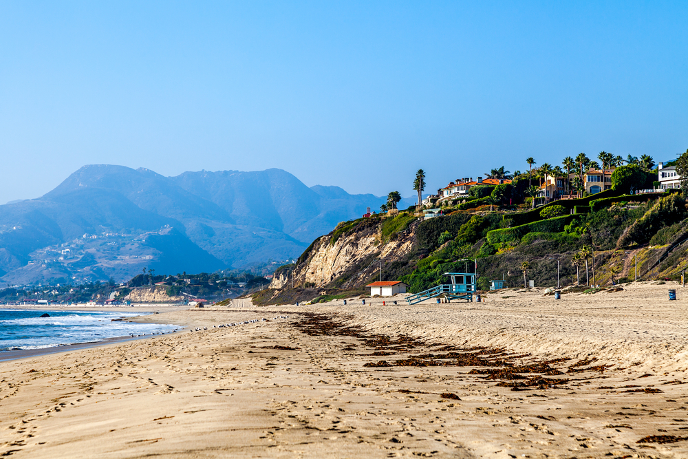 Beach in Malibu, California coastline, USA Beach in Malibu, California coastline, USA