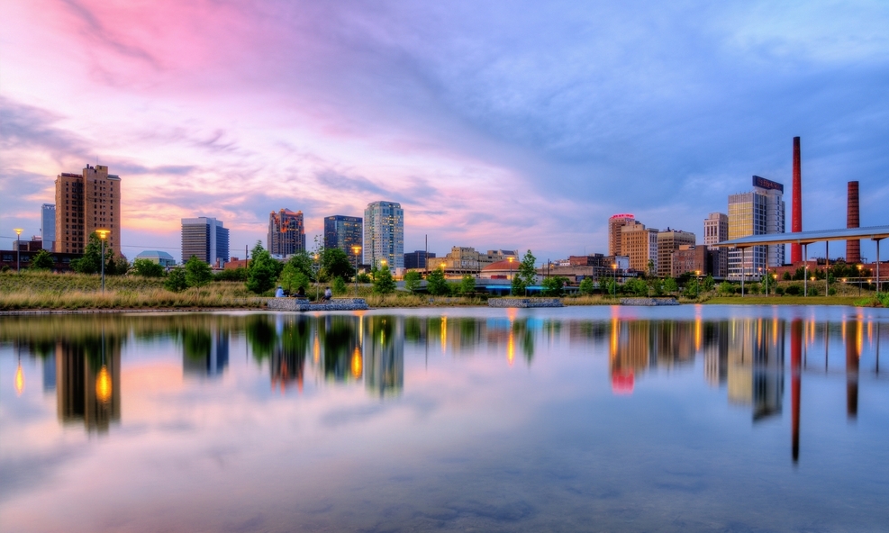 Cityscape of downtown Birmingham, Alabama.