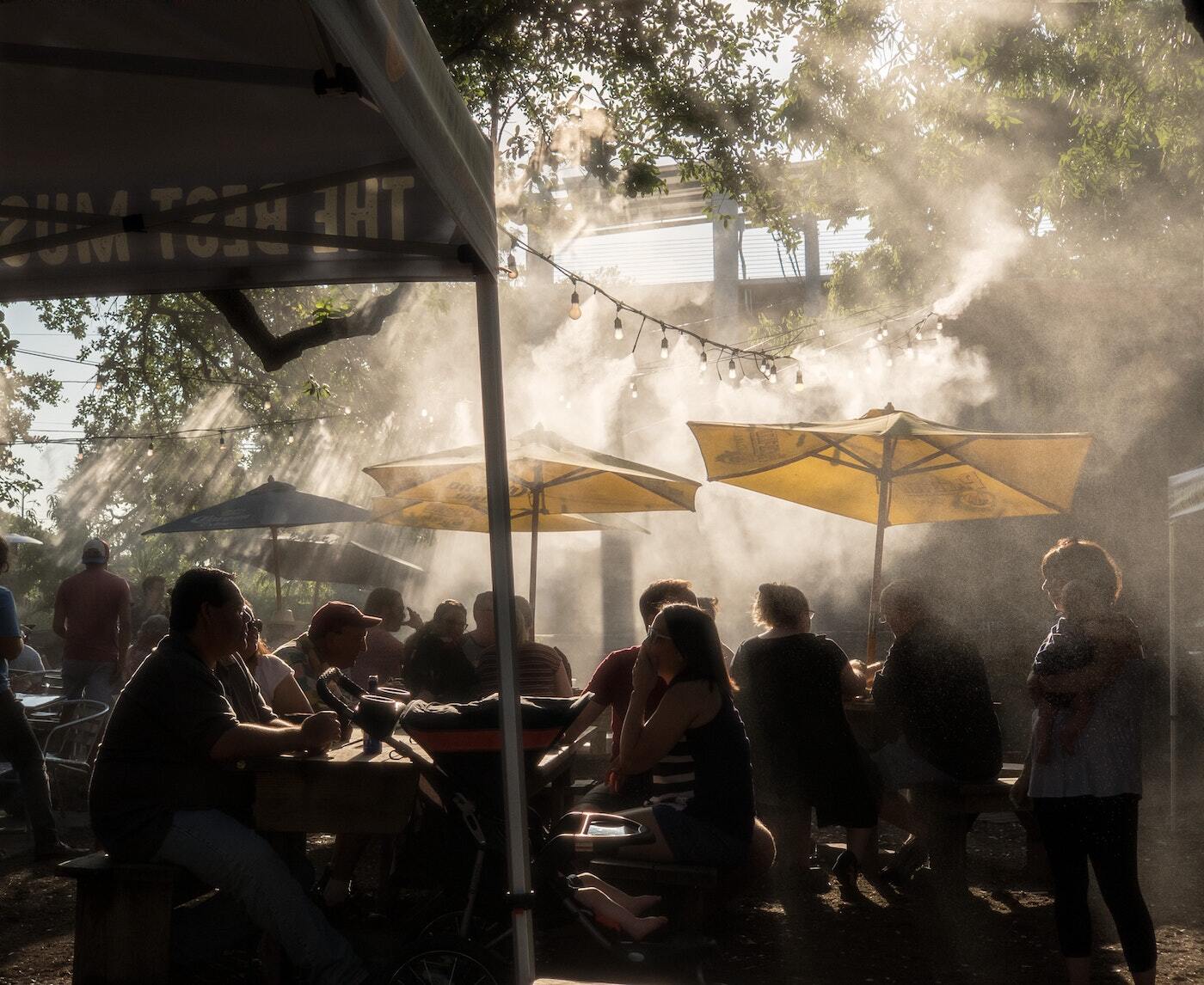 Hot weather in Austin, Texas