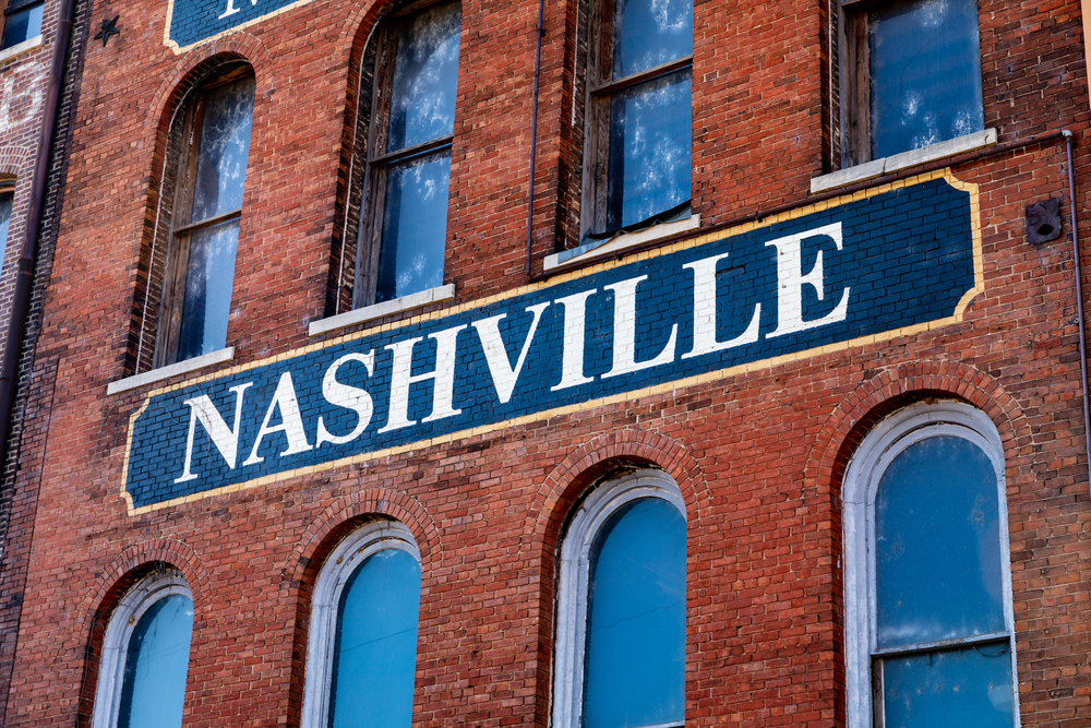 A Beautiful Old Nashville Sign Stands Proud