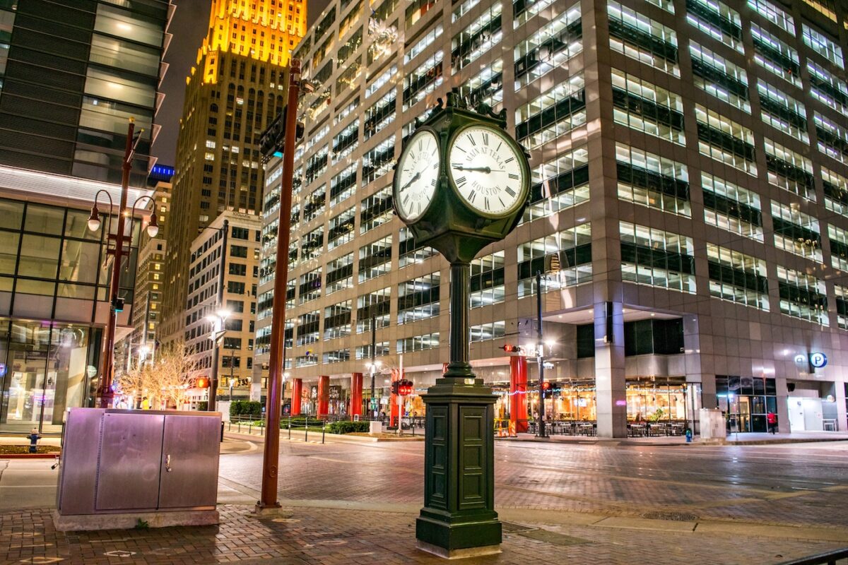 Houston, Texas, at night.