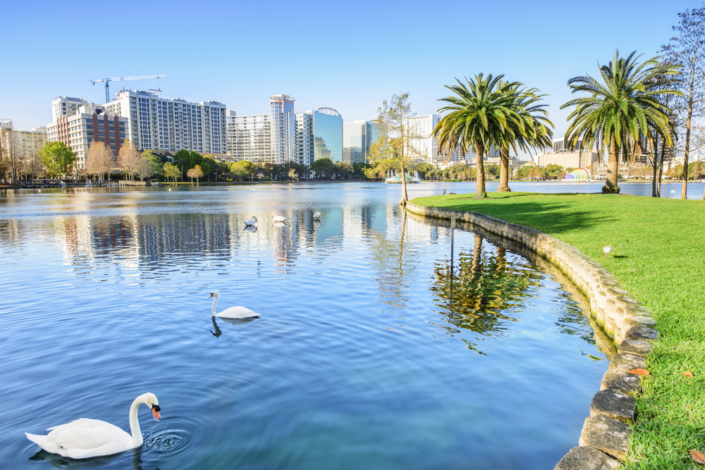 Orlando. Located in Lake Eola Park, Orlando, Florida, USA.