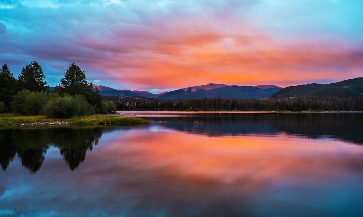 Sunset landscape in Colorado