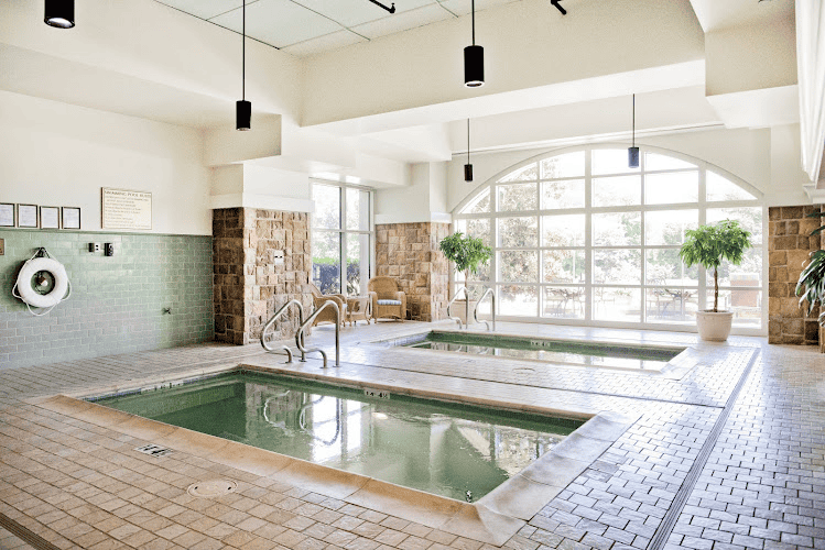 Two inside pools at The Spa at Ballantyne