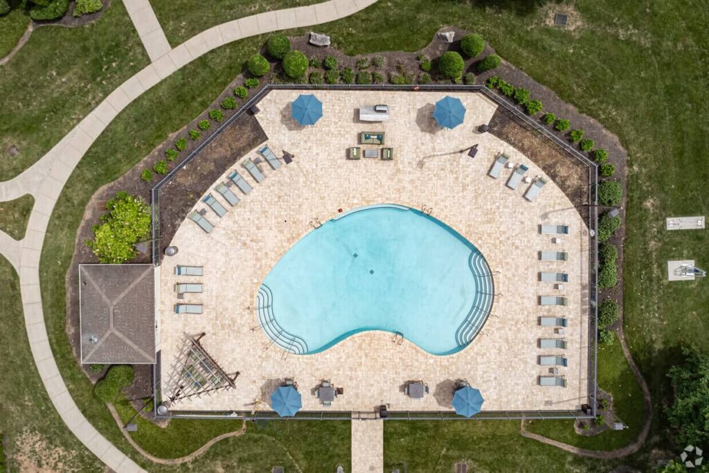 Aerial pool view of Preston at Hillwood in Murfreesboro, TN